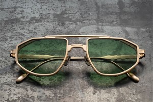 Capote Paje Unisex Güneş Gözlüğü Matte Gold Green Gradıent