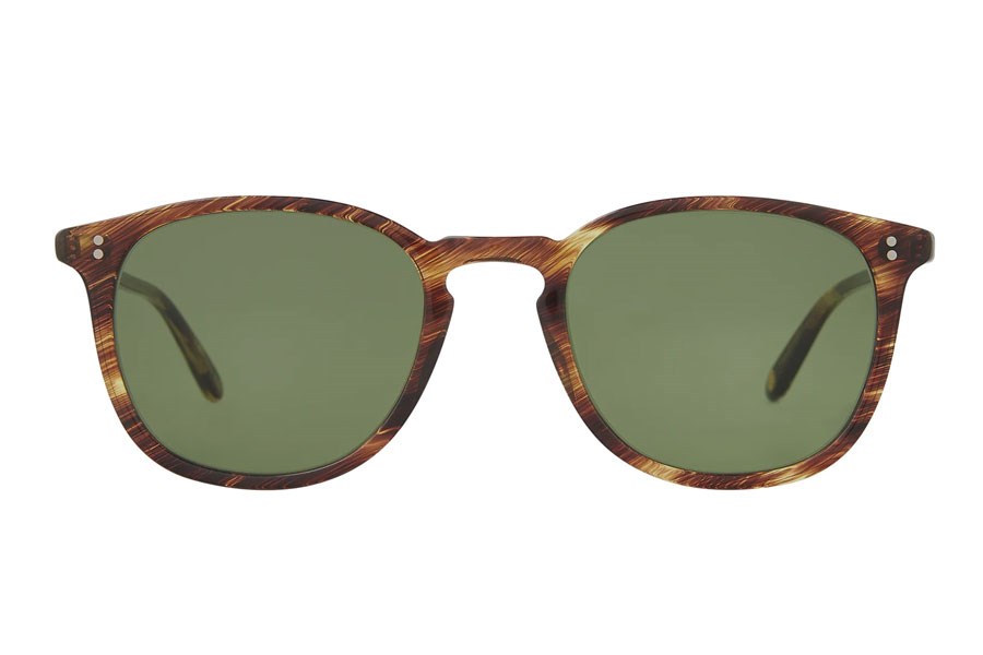 Garret Leight Kınney Unisex Güneş Gözlüğü Chestnut/Semi-Flat Pure Green