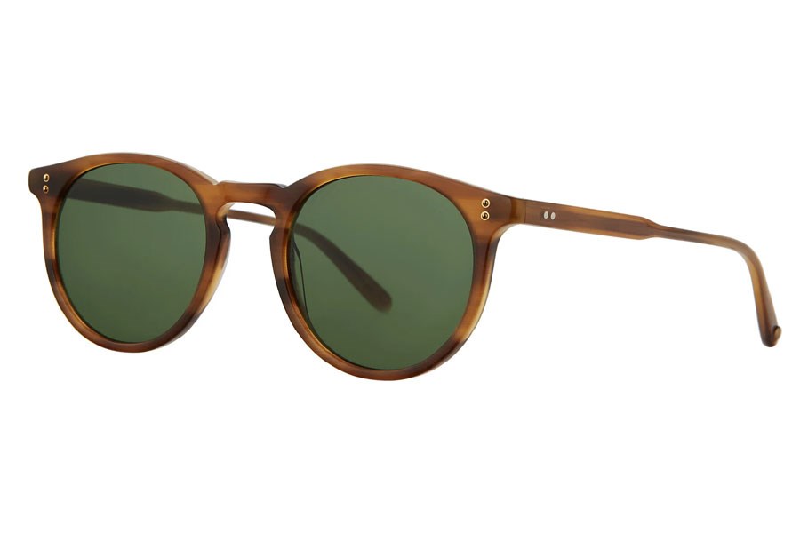 Garret Leight Carlton Unisex Güneş Gözlüğü Bio Blonde Tortoise/Bio Green