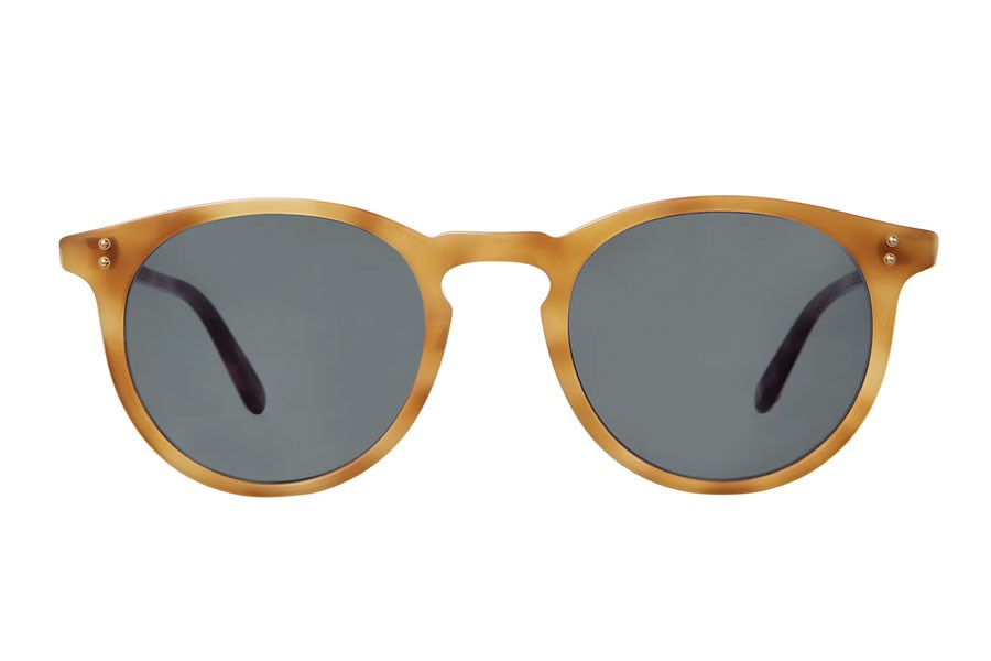 Garret Leight Carlton Unisex Güneş Gözlüğü Ember Tortoise/Blue Smoke