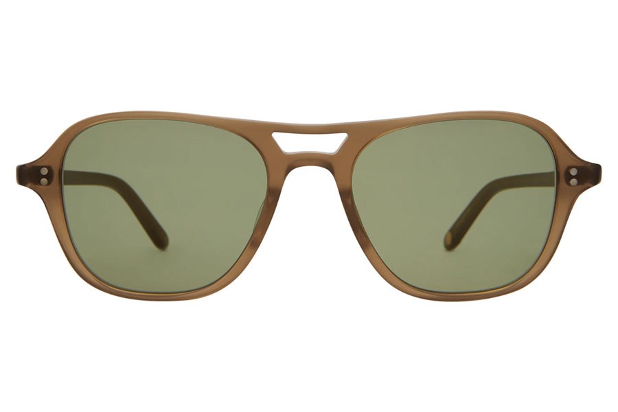 Garret Leight Doc Unisex Güneş Gözlüğü Matte Caramel/Semi-Flat Green