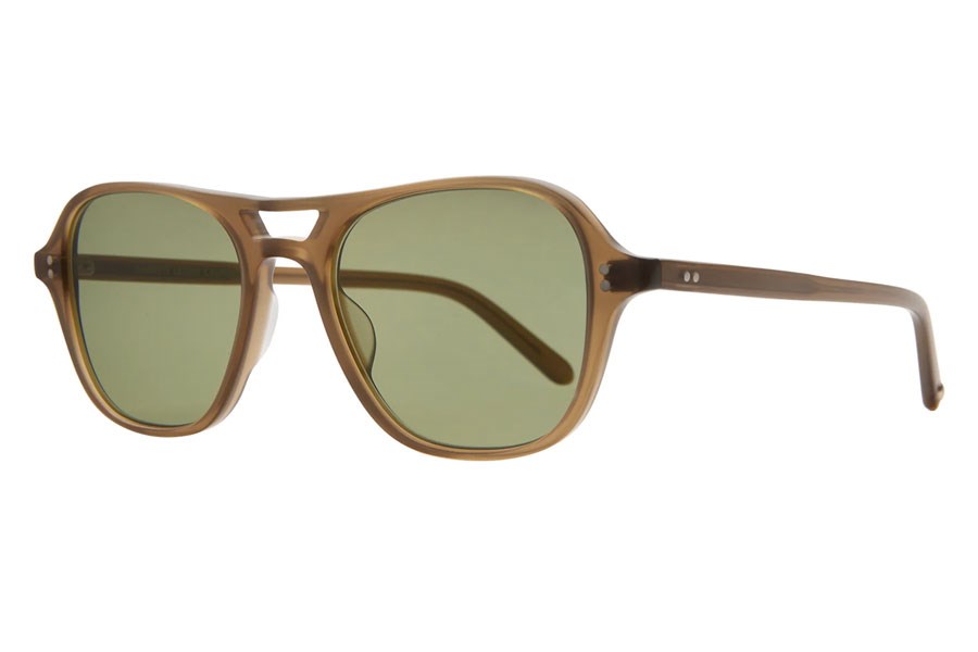 Garret Leight Doc Unisex Güneş Gözlüğü Matte Caramel/Semi-Flat Green