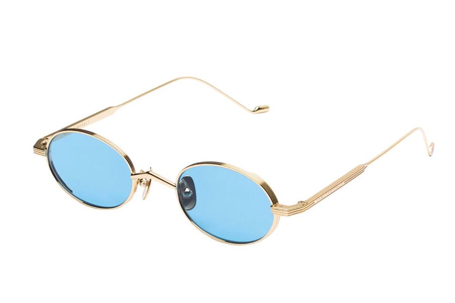 Vanity Effect Insolation Unisex Güneş Gözlüğü Shıny Yellow Gold-33 Blue